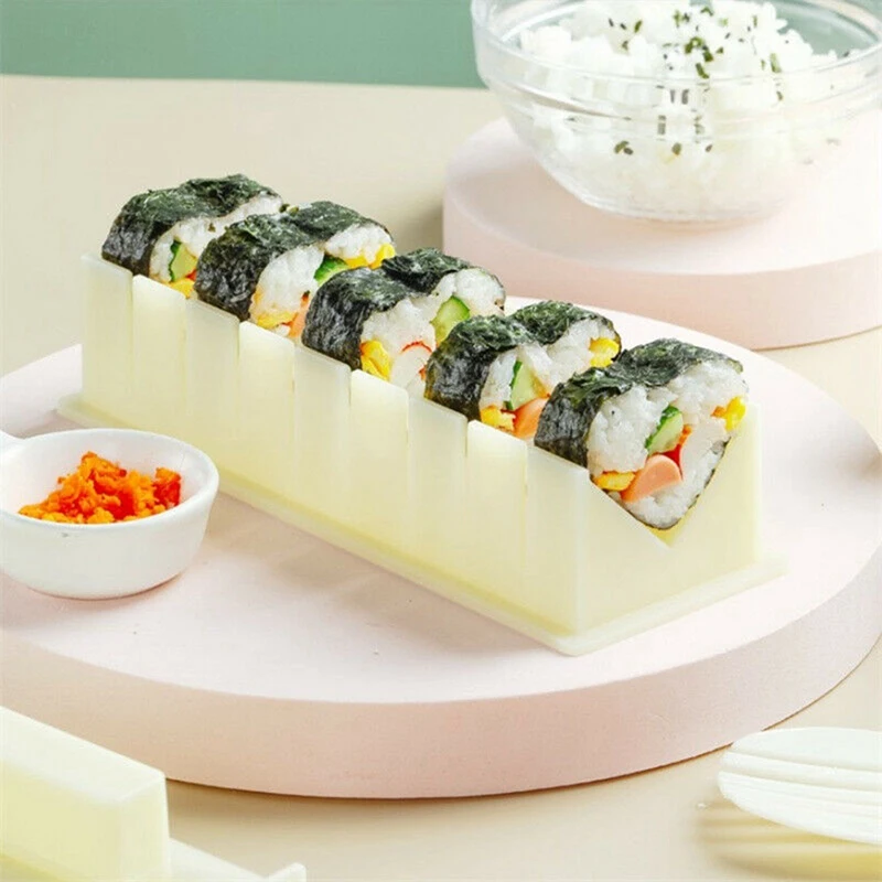 2x Sushi Maker Rijstvorm Japanse Cakevorm Multifunctionele Mal Sushi Maken Kit Vierkante Sushi Schimmel B