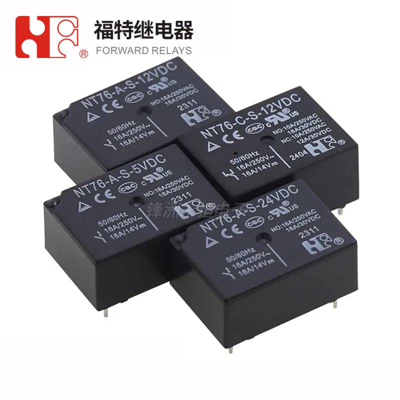 

FORWARD Relay NT76-A-S-5VDC NT76-A-S-12VDC NT76-A-S-24VDC 4Pin 16A Synchronous RE-105DM1 HF7520 V6-S-DC5V 12V 24V Power Relay