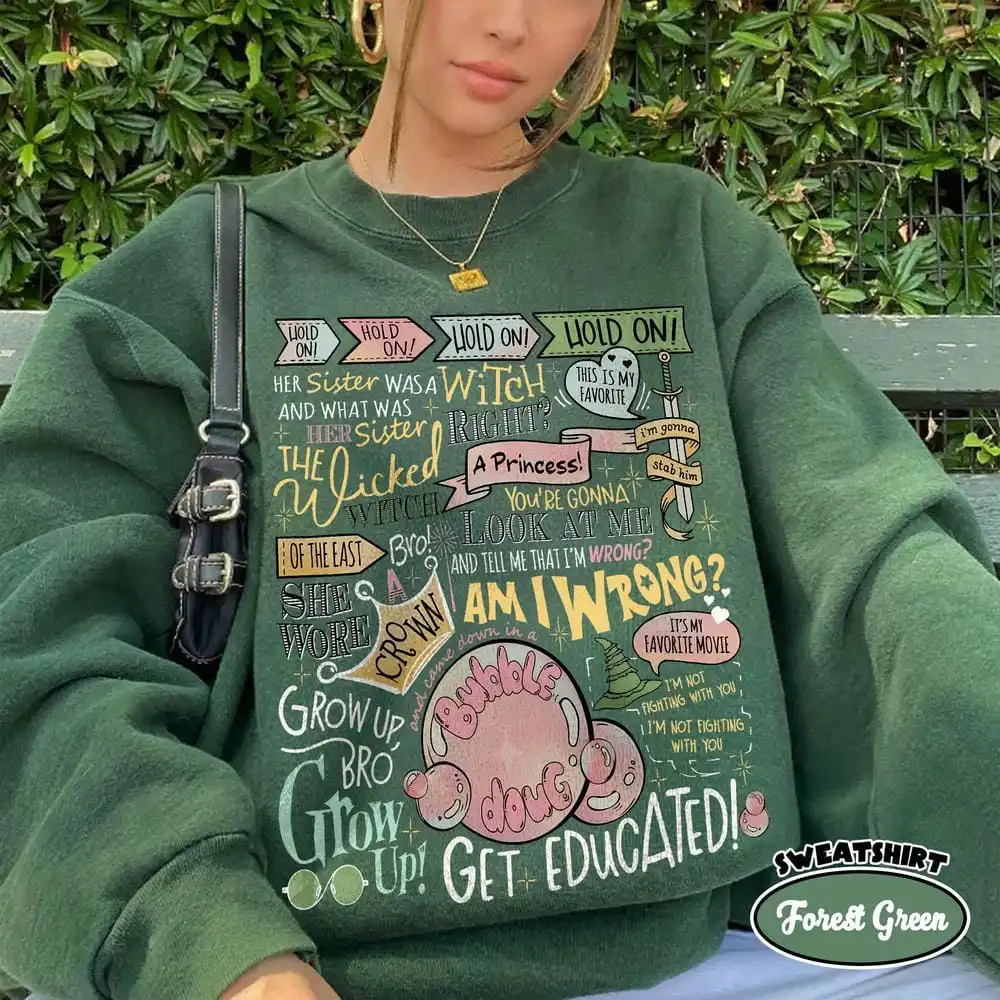 

Vintage the Wicked Witch of the East Bro Comfort Sweatshirt Dark Acedemia Book Lover Unisex Y2K Casual Sweatshirt Streetwear