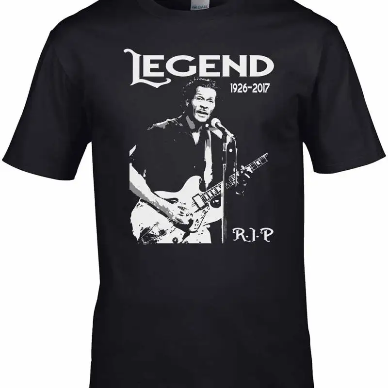 Chuck Berry Inspired T Shirt Homage Guitar Great Legend Rip Dtg