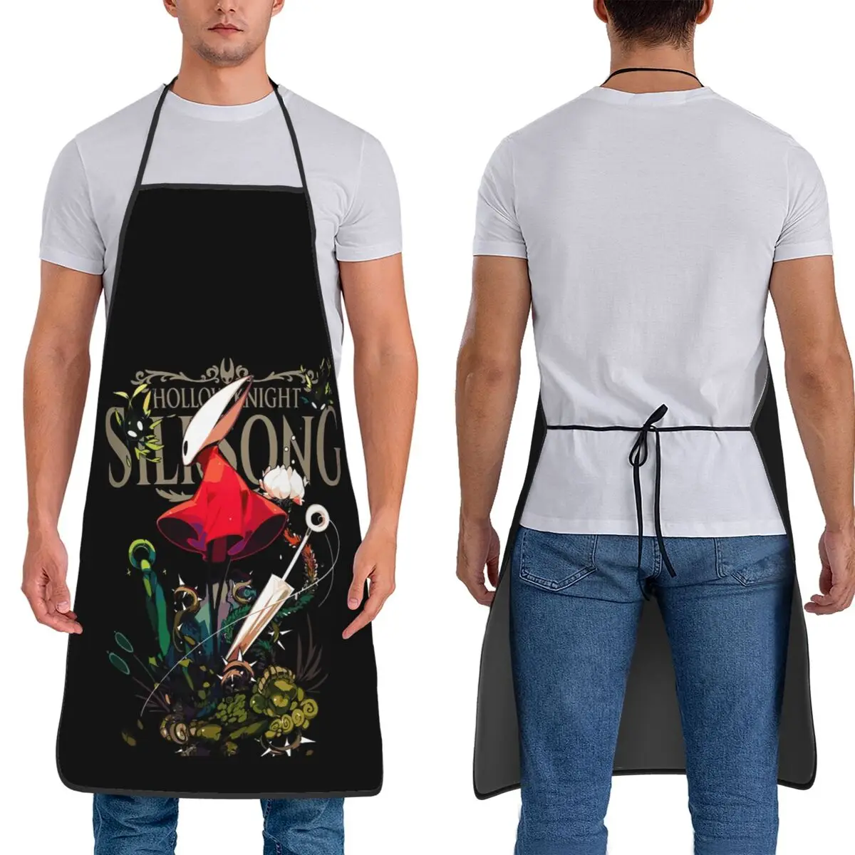 

Silksong Hornet игровые фартуки шеф-повар кулинария кухня Tablier нагрудник без рукавов кухонный сарафан для уборки для женщин и мужчин живопись