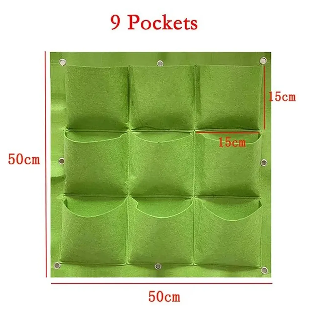 Multi-pocket groene verticale hangende tuin plantenbak groente fruit bloempotten tas muurbevestiging hangende kweekzakken zaaipotten