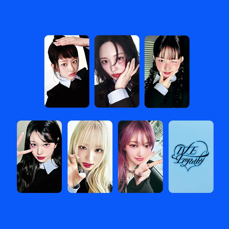 جديد Kpop IVE ألبوم جديد EMPATHY صورة بطاقات التصوير الفوتوغرافي IVE Lomo بطاقات Yujin Gaeul Wonyoung LIZ Rei Leeseo بطاقة الصور هدية