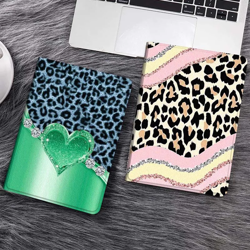 

Чехол для планшета с рисунком леопарда и сердечками, подарочный чехол для Samsung Tab Galaxy S6 S11 A A7 A8 A9 A11 10.1 10.4 10.5 Plus Lite
