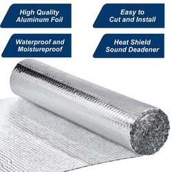 Double Sided Bubble Reflective Foil Insulation Rolls 1mx3m  Aluminum Heat Shielding Sheet Radiant Barrier Wrap for Garages