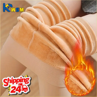 Thick Warm Pantyhose for Women Pearl Velvet Footed Tights One Piece Bottoming Pants for Winter Cold Weather Christmas Gift