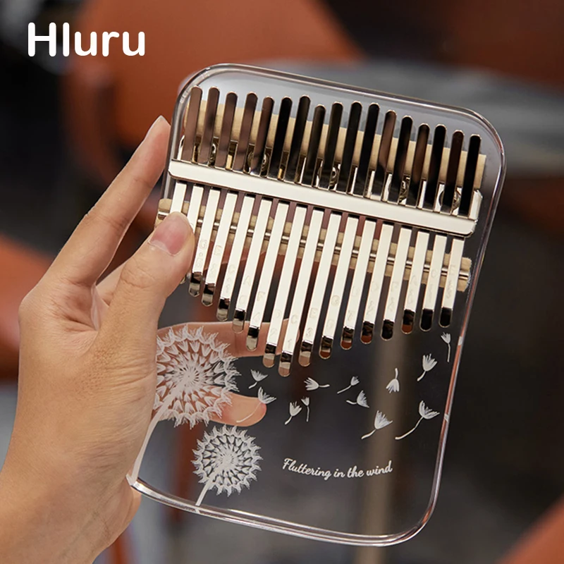 HLURU Kalimba 17 21 key Professional Thumb Piano 17 21 key kalimba Acrylic Thumb Piano Keyboard Musical Instrument