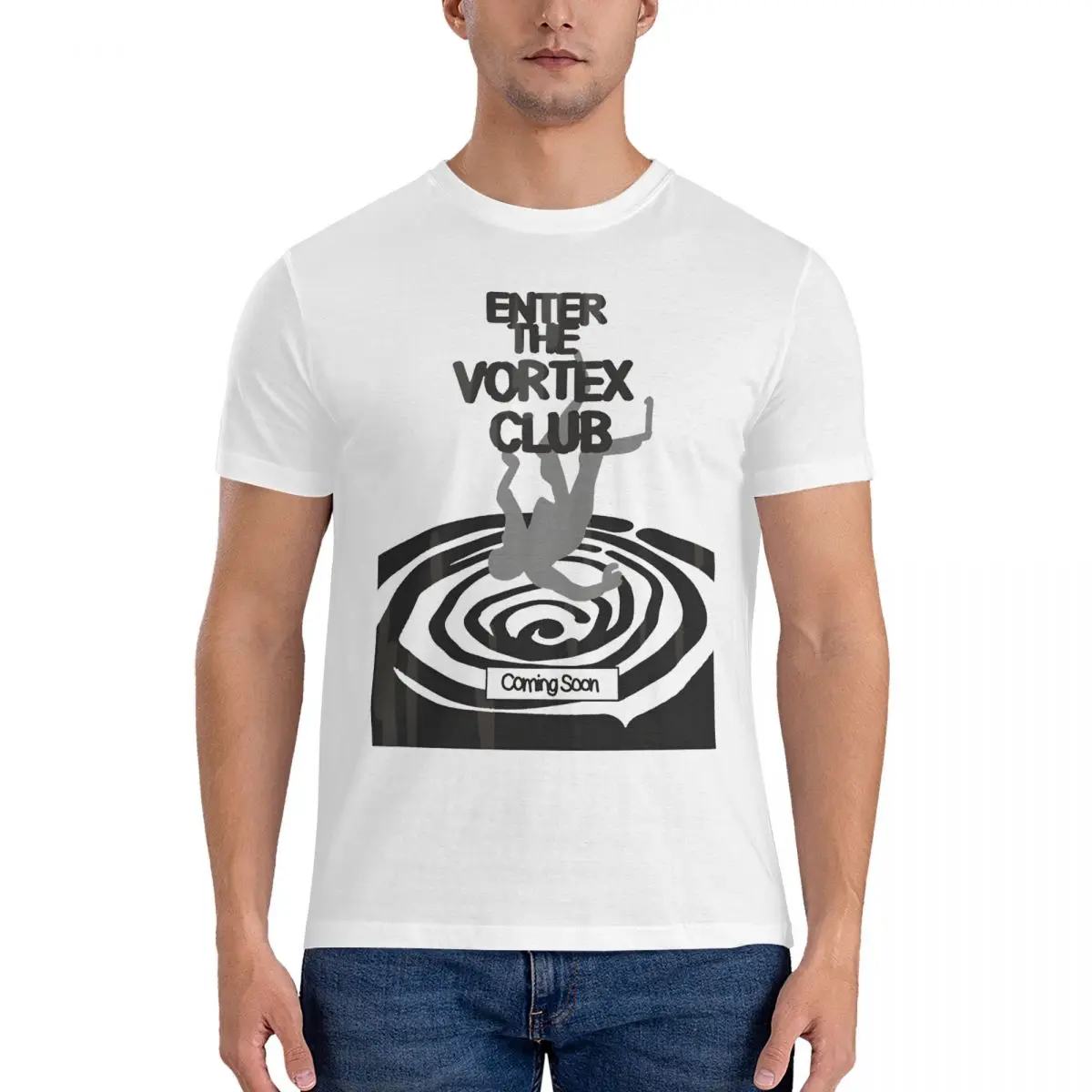 Men's T-Shirt Enter The Vortex Club Vintage 100% Cotton Tees Short Sleeve Life Is Strange T Shirt Crewneck Clothing Gift Idea