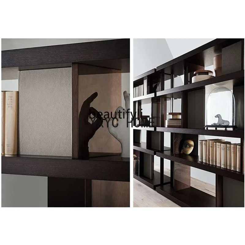 Italian Minimalist Bookcase Modern Minimalist Bookshelf Showcase Display Stand Floor Large Bookshelf Bookcase Customization