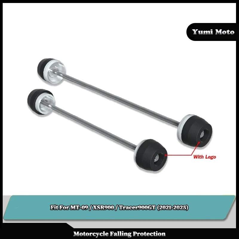 

Fit For YAMAHA MT-09 XSR900 Tracer900GT 2021-2025 Motorcycle Front Wheel Rear Wheel Crash Slider Pads Motorcycle Spindle Bobbins