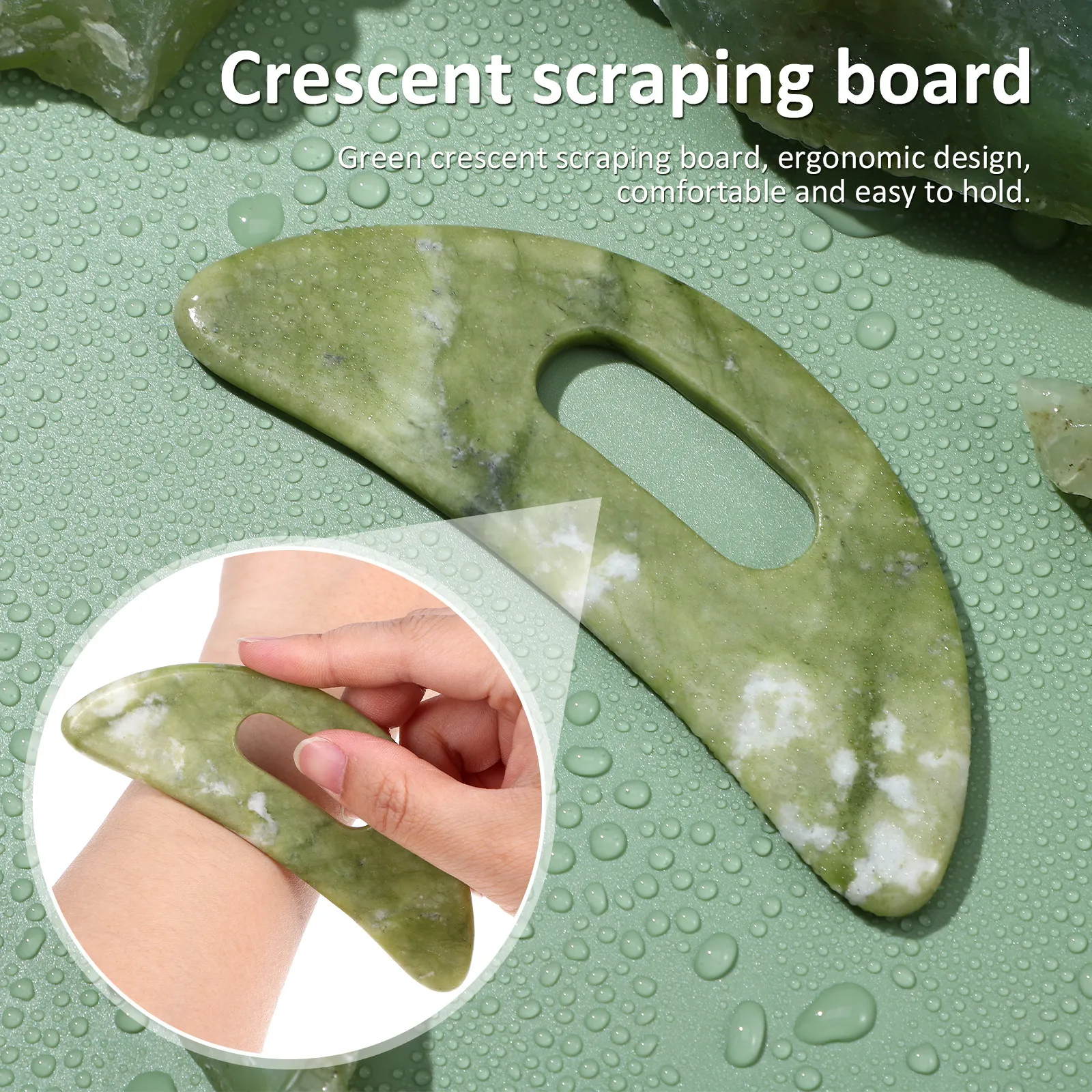 

Jade Gua Sha Tool Facial Massage Scraping Board for Face Neck Back Limbs Jaw Line Shaping Muscle Relief Manual Massager Beauty