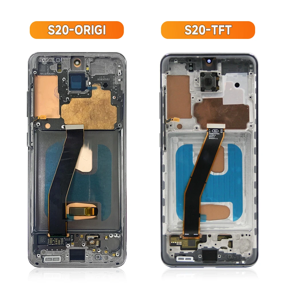 100% Tested AAA Quality S20 LCD with frame for SAMSUNG S20 SM-G981B/DS G981 Display Touch Screen Digitizer Assembly Replacement