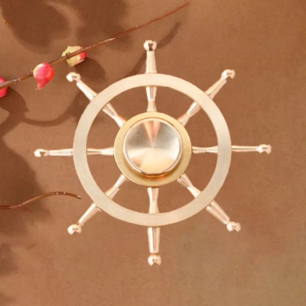 

Забавный твердый латунный руль, гироскоп, латунное ремесло, ручной руль, гироскопические украшения, съемные ручные украшения для пальцев, подарок на день рождения