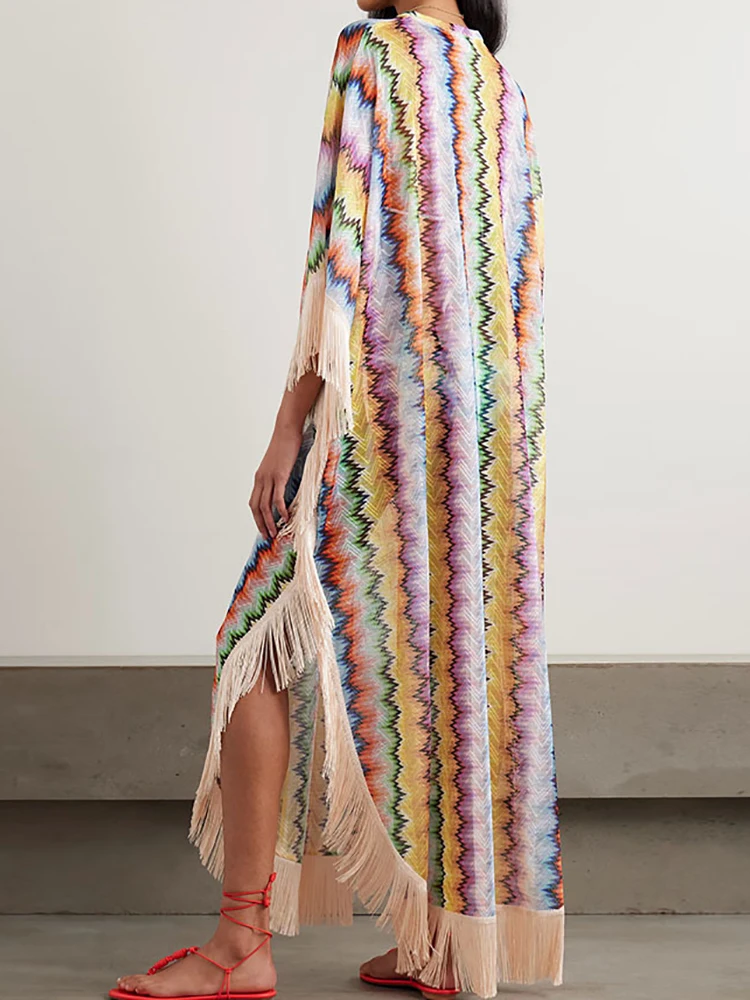 Retro Ärmelloses Frauen Urlaub Langes Kleid Sexy Tiefem V-ausschnitt Casual Party Kleid Streetwear Frühling Sommer Weibliche Boho Maxi Kleider