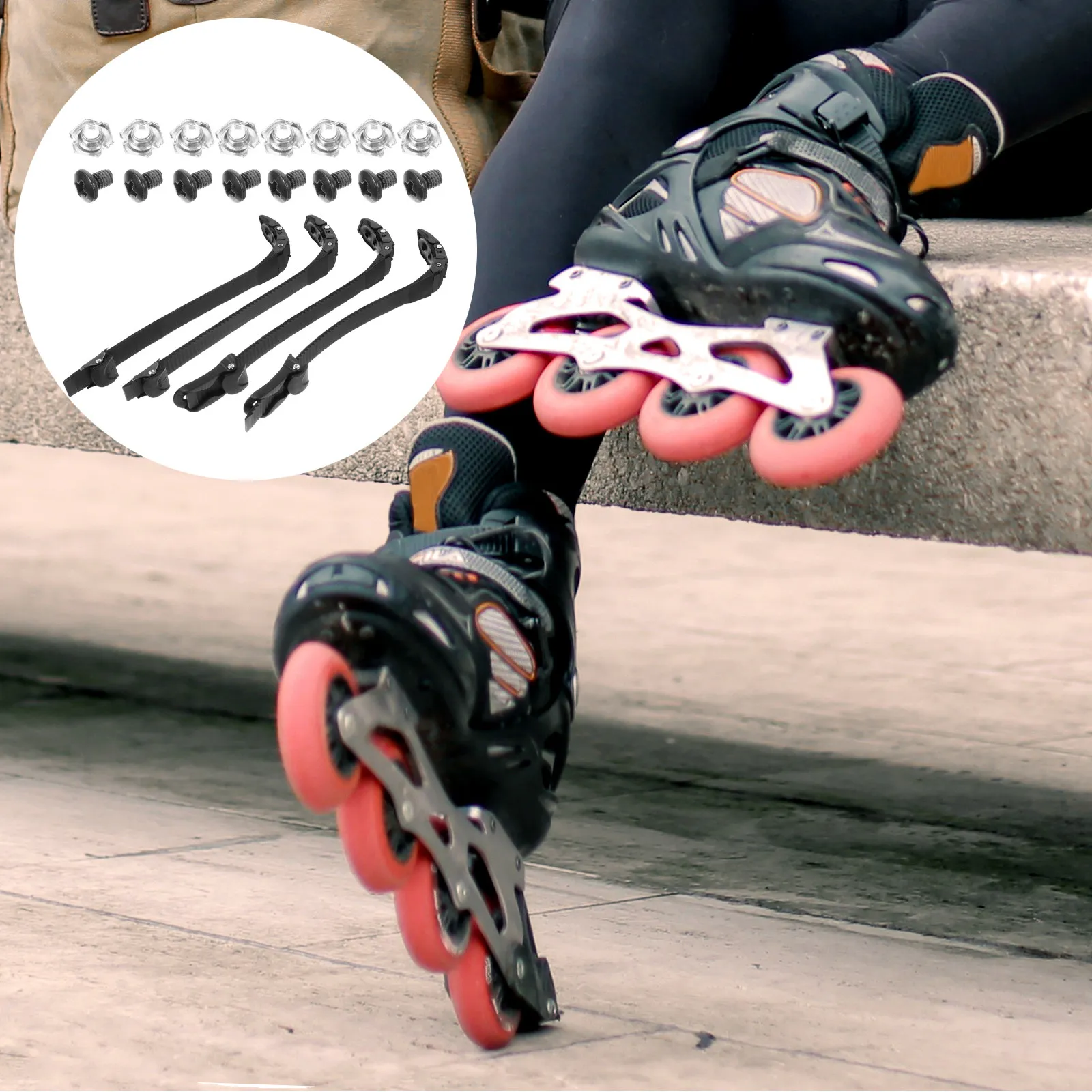 

Комплект пряжек для роликовых коньков: надежная фиксация, винты в комплекте, усиленные ремни для роликовых коньков