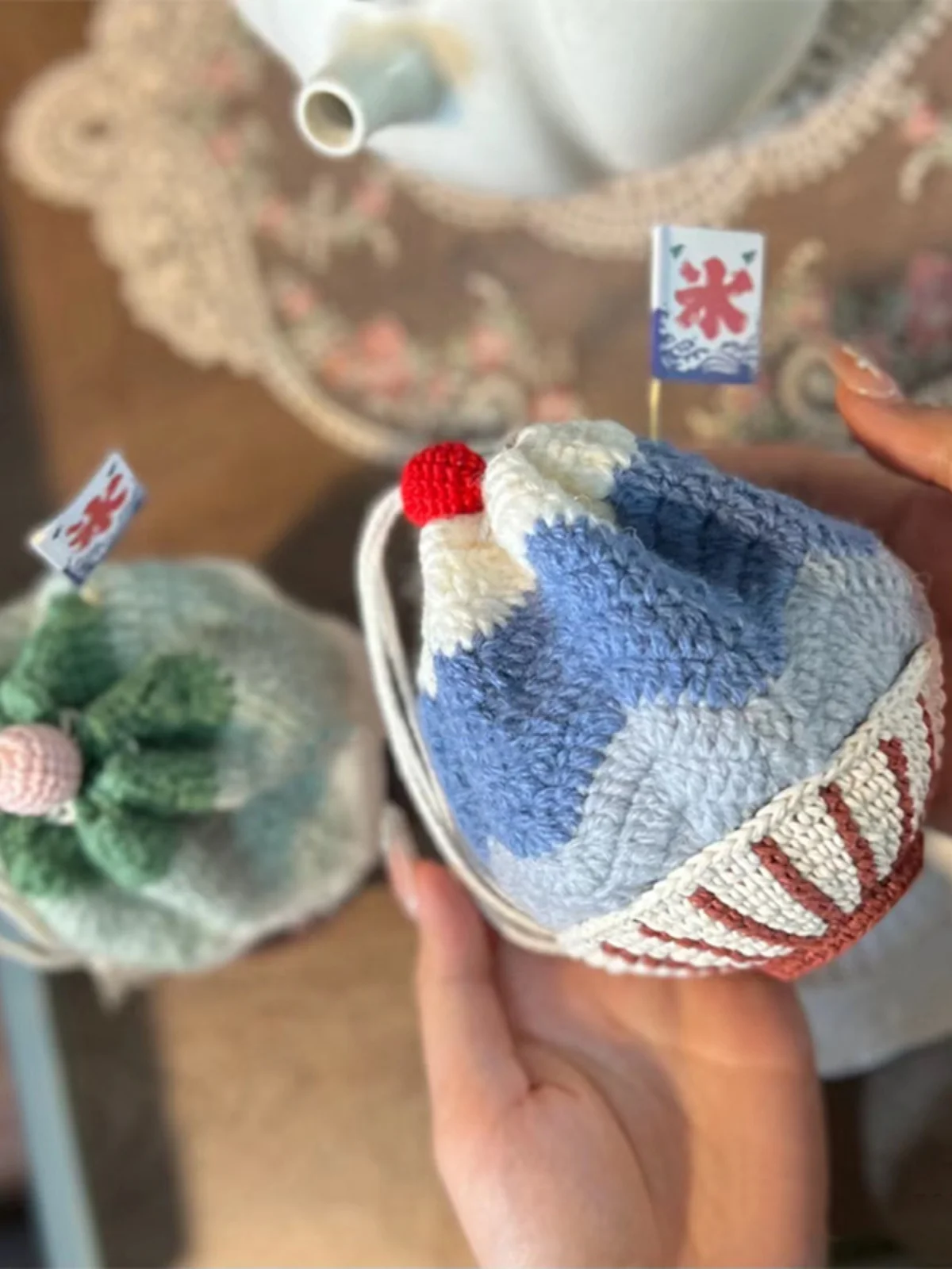 

Симпатичная пряжа для вязания крючком, кошелек для монет ручной работы, комплект материалов, подарок лучшему другу, сделай сам, сумка Crt Ice Cr, аксессуары из шерстяной ткани