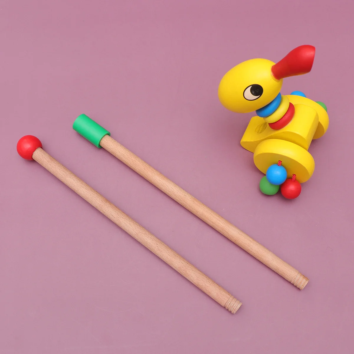 Chariot en bois pour enfants, marcheur pour bébé de la petite enfance, forme d'animal de dessin animé, couleur vive, développement, chariot Push Pull, motricité