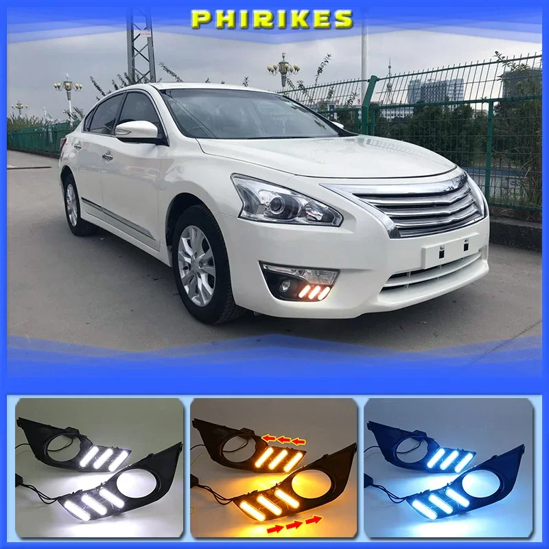 

2Pcs LED DRL Daytime Running Light Fog Lamp 12V Car Running Lights for Nissan Teana Altima 2013-2015