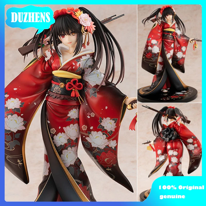 100% Original:DATE A LIVE Tokisaki Kurumi kimono style 23cm PVC Action Figure Anime Figure Model Toy Figure Collection Doll Gift