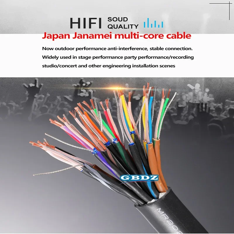 

MR202 2AT/4/8/12/16/24AT 2 Core Multichannel Audio Sheath Cable Microphone Cable Studio Recording Microphone XLR Signal Cable