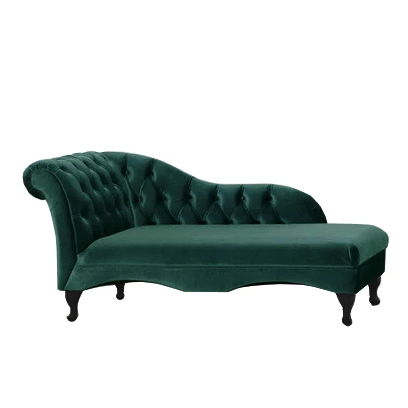 

Американское кресло-шезлонг из ткани для небольшой квартиры, спальни, отдыха, красоты и уюта, маленький диван-шезлонг для одного человека, из массива дерева, для лежания