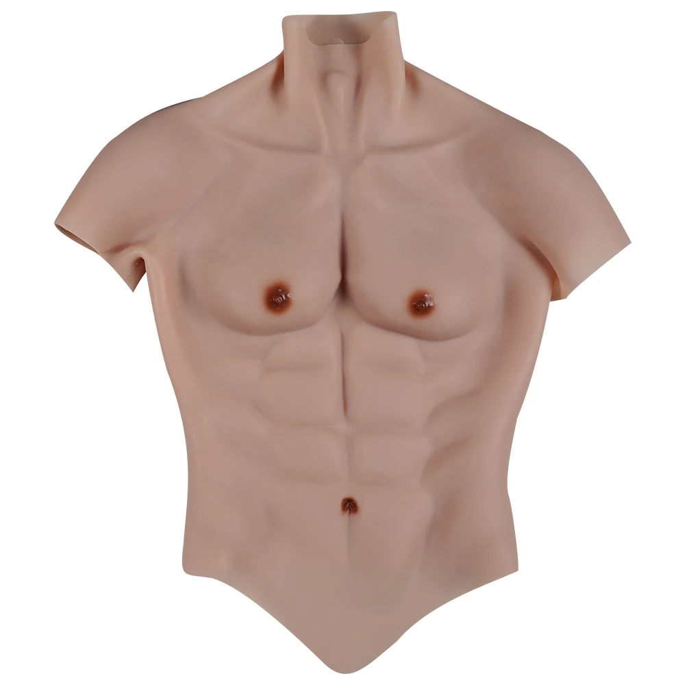 New Muscle Suit Simulation Abdominal Silicone Chest For Thin Person Enhance Masculinity Woman to be Man Crossdresser Transgender