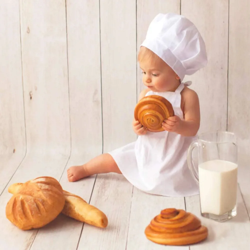 

New newborn photography props costume baby 100 days baby photo creative modeling chef hat suit