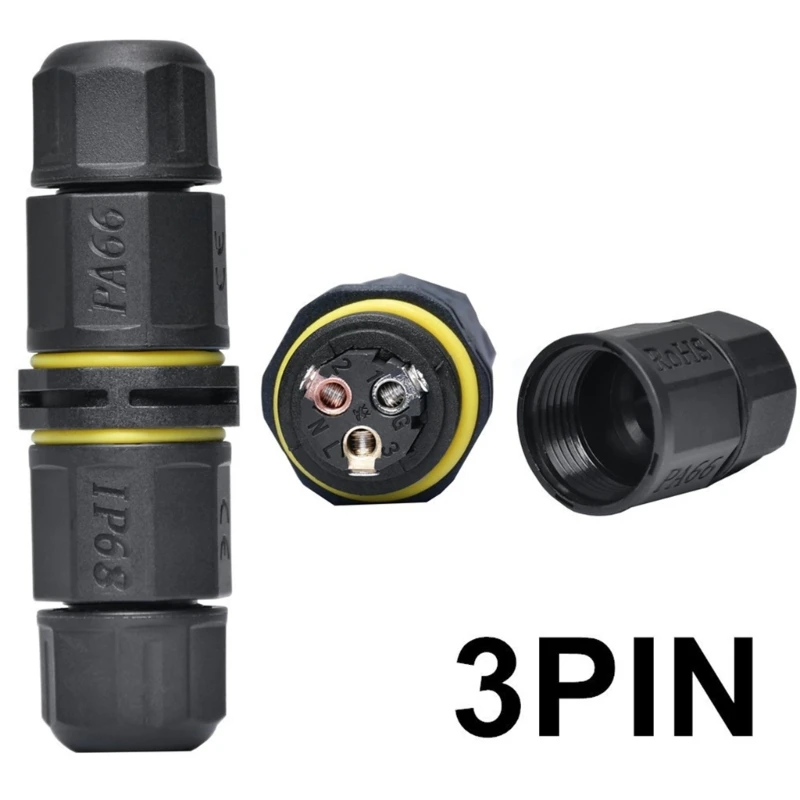 IP68 Waterproof Connector Outdoor LED Light Junction Box Joint External Case Couplers M20 Cable Connector Ø3mm 4.5-10mm H8WD