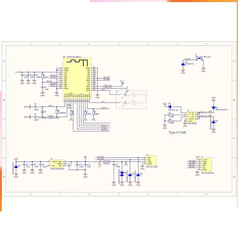 A92Z Unit Gateway H2 ESP32-H2 Draad/Zigbee Gateway Unit Ondersteuning Zigbee Draad Kwestie Protocol Voor Smart Home