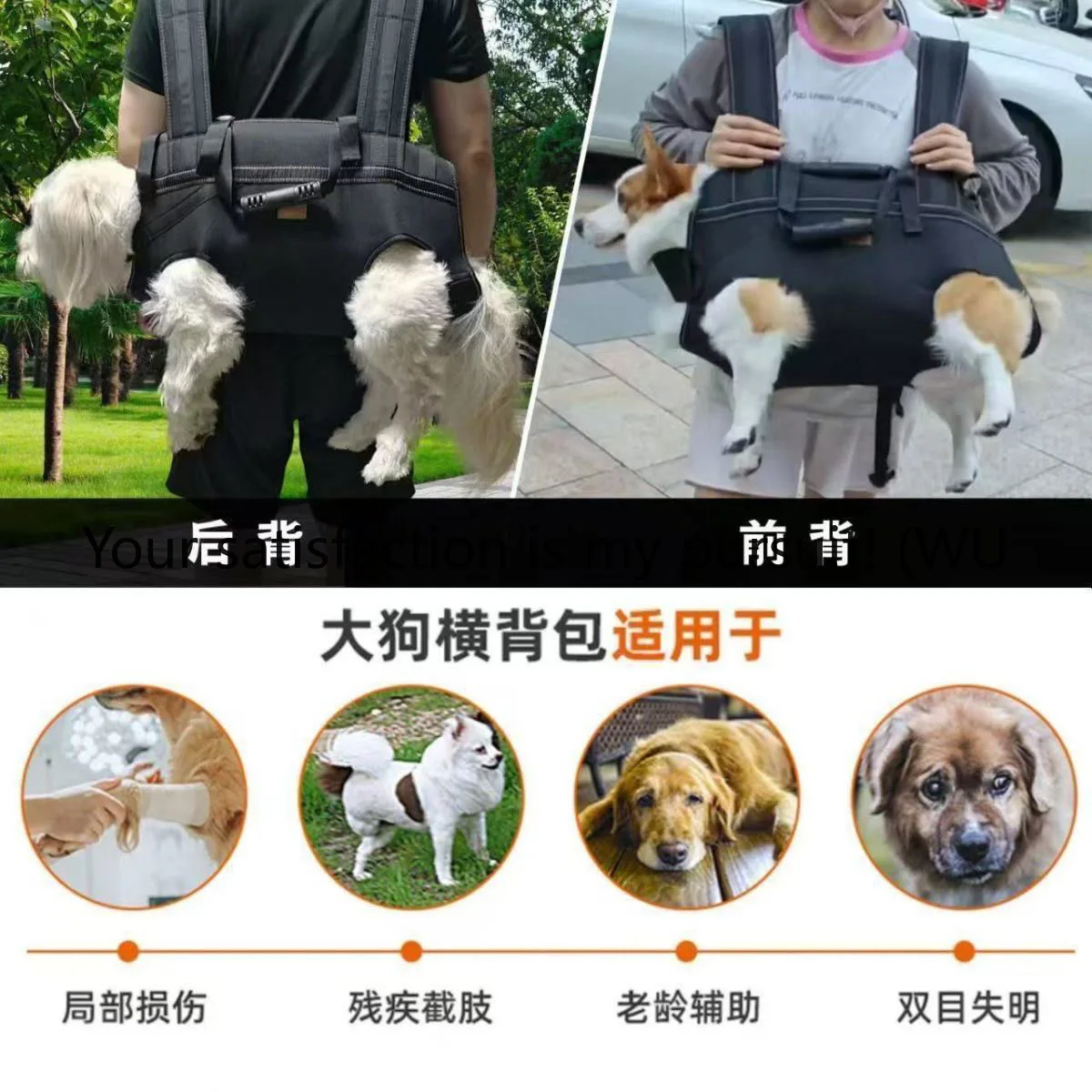 ZOCI-Going out Backpack Backpack Backshoulder Portable Pet Traction Backpack Portable Breathable Crossbody Strap Pet Supplies