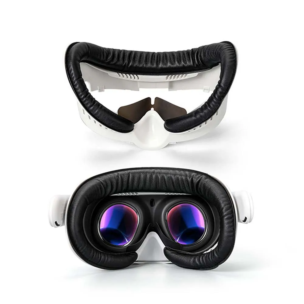 Leather Replacement Facial Interface Bracket For Meta Quest 3 PU Leather Breathable Sweat Guard Face Pad VR Accessories