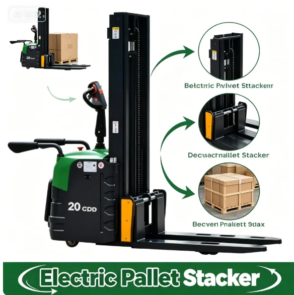 

Customized Semi Electric Stacker Hand Self Loading 1.5 Ton Manual/electric Pallet Portable Stacker Electric Stacker Forklift