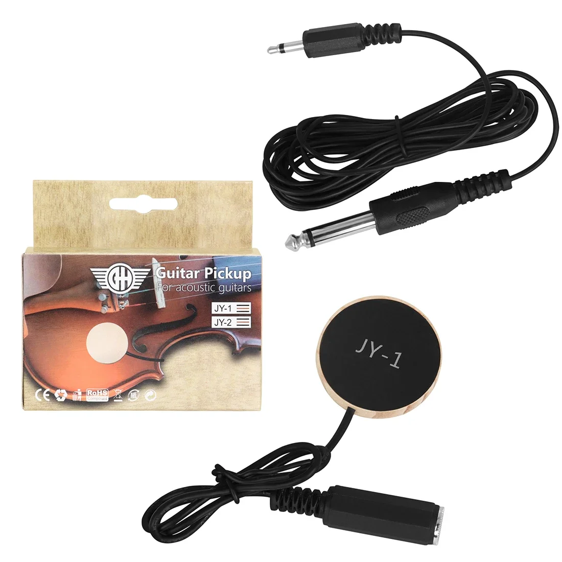 

SLADE Acoustic Guitar Sound Hole Pickup Magnetic Transducer with Tone Volume Controller Audio Cable Guitar Parts & Accessories