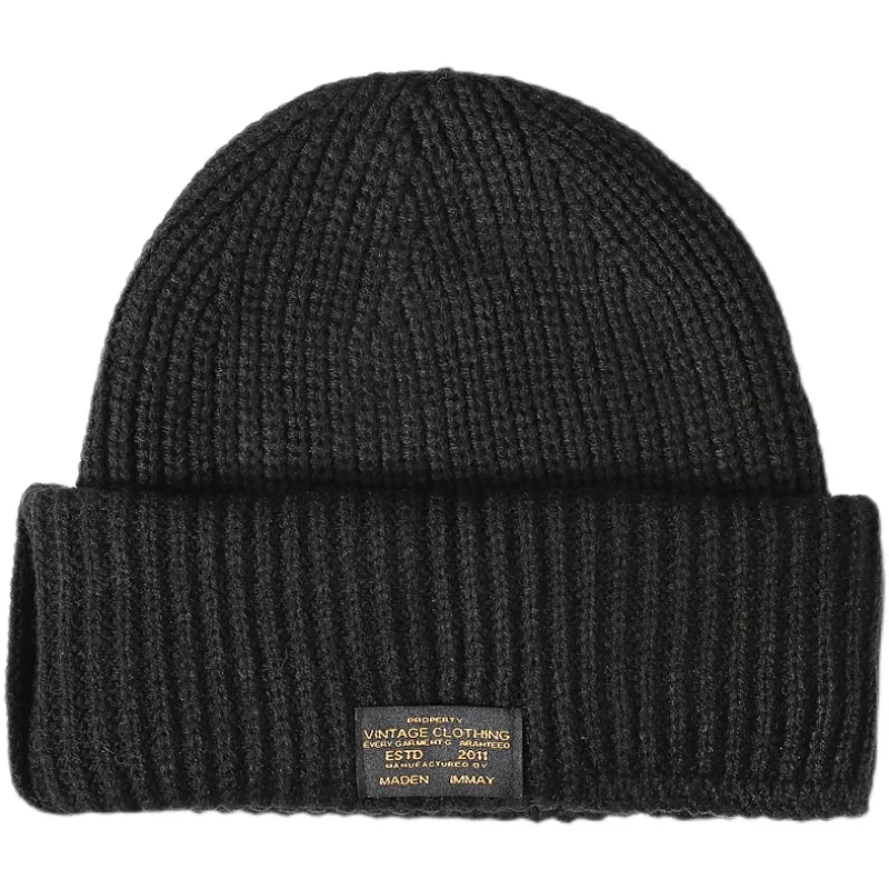 Beanie Balaclavas Vintage Black Warm Wool Hats Men\'s Headgear Knitted Hat Face Mask Cold Hat Women\'s Hat Ski Mask Men\'s Hat