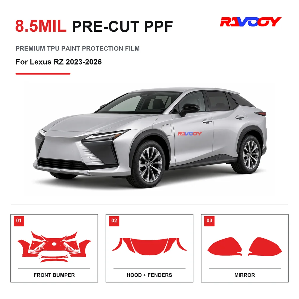 Precut PPF For Lexus RZ 2023-2026 8.5mil TPU Clear Paint Protection Film Self Healing Hydrophobic UV Stone Chip Guard