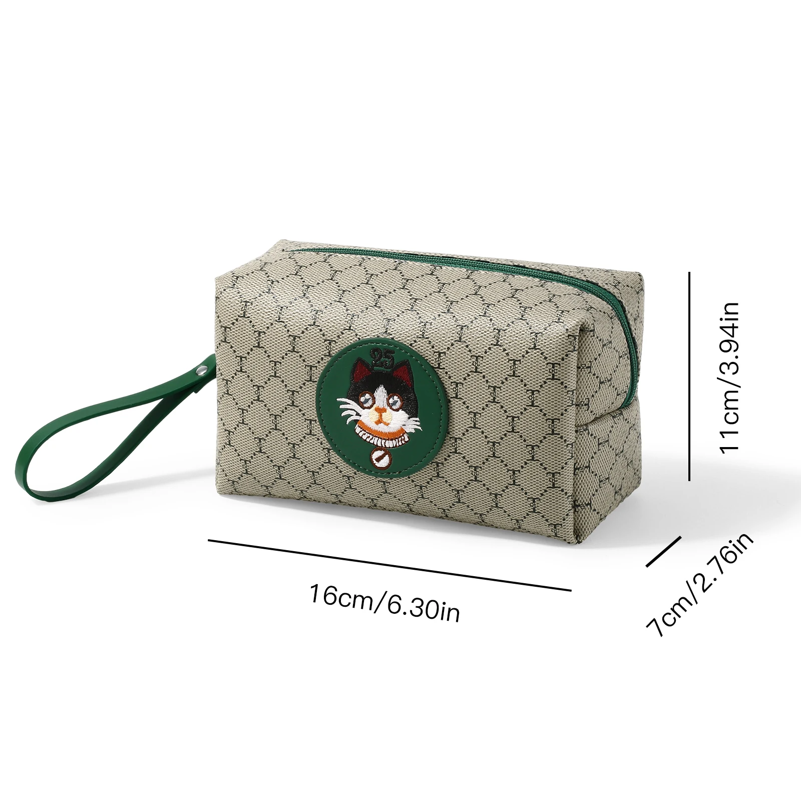 TOUTOU Women Wallet Card Holder Passport Cartoon Cat Short Wallet Zipper Around Clutch Purse Vintage Design Purse for Woman