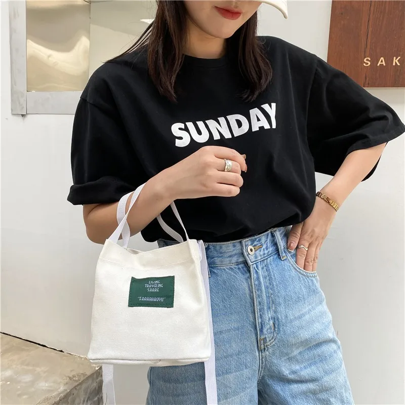 Retro Corduroy Canvas Simple Solid Color Literary Shoulder Original Bucket Cloth Bag