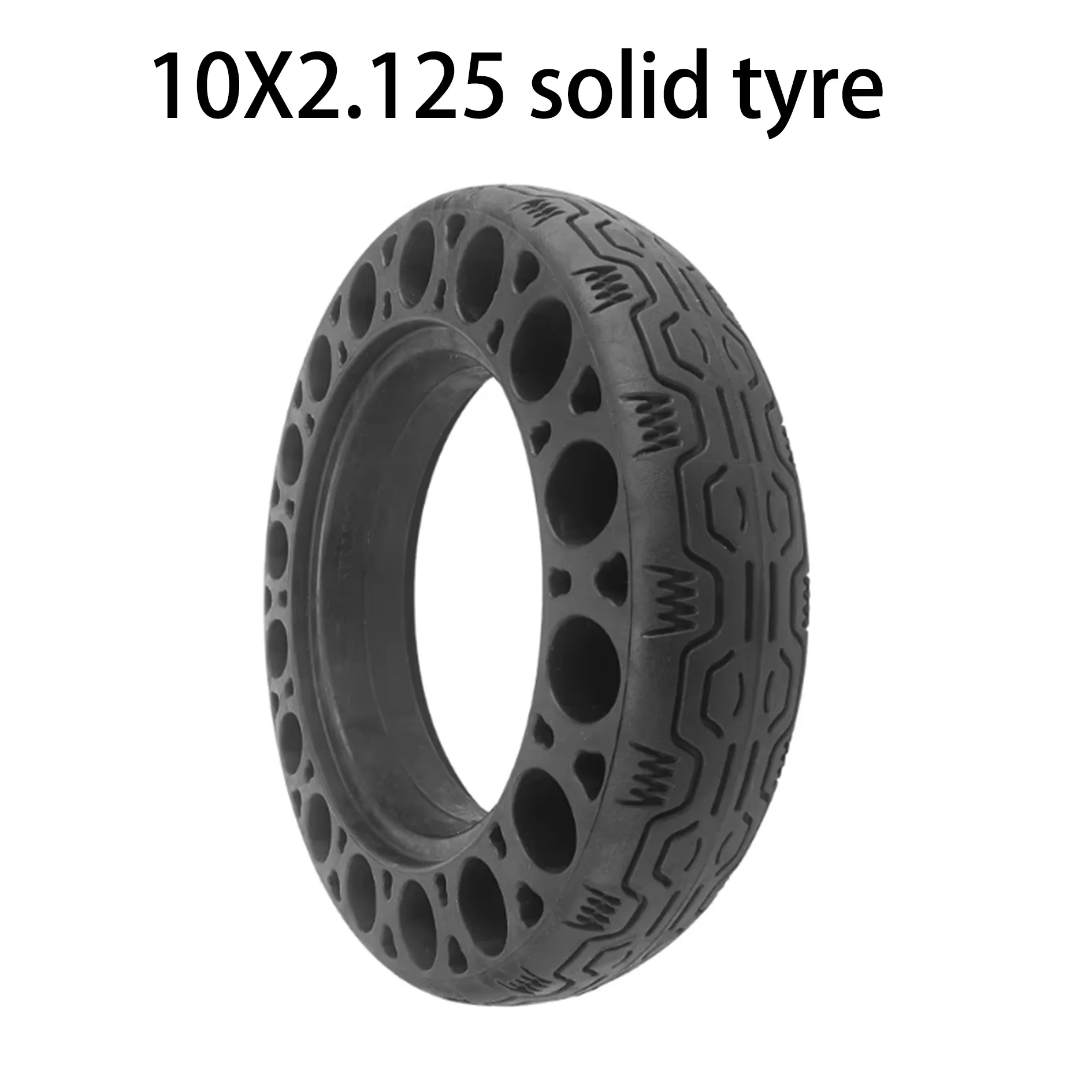 10 Inch Electric Scooter Solid Tire 10X2.125 Hollow Tire 10X2 Inflatable-Free Run-Flat Tire Card Slot Width 35mm