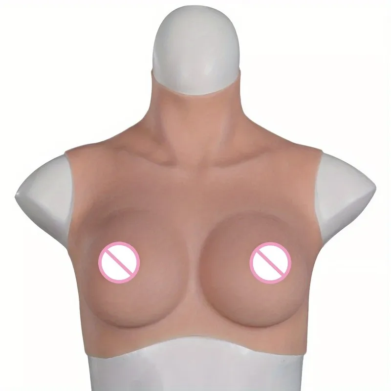 Realistic Breast Prosthesis - High Neck Silicone Breast for up Bras | Comfortable & Breathable for Role-Play, Film/TV Costumes