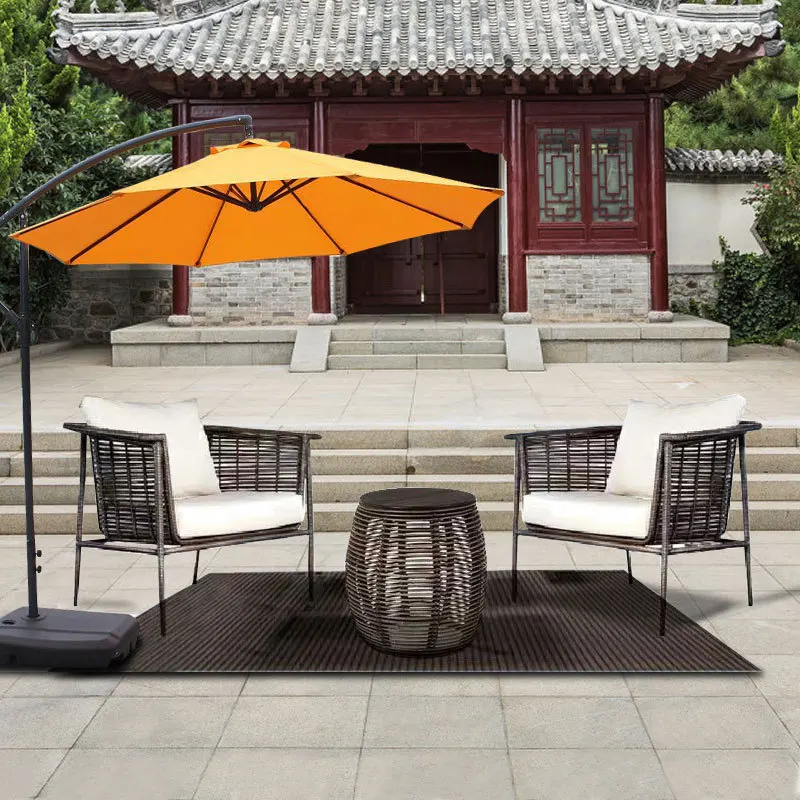 Chinesisches Gartenmöbel-Rattan-Sofa, Bett und Frühstück, Outdoor-Rattan-Sofa im Freien