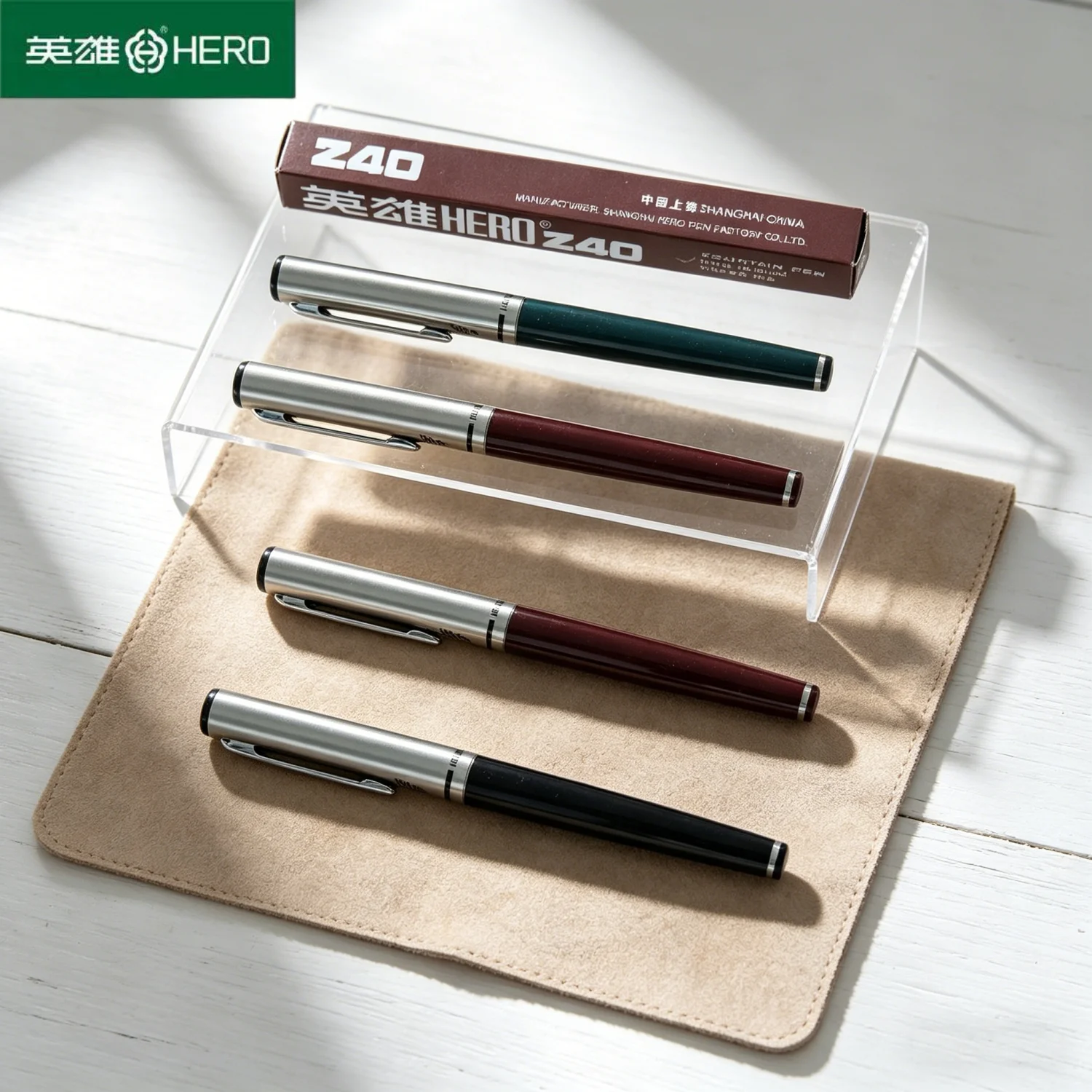 Pluma estilográfica Retro Hero 240, diseño clásico, punta fina de iridio de 0,5mm, escritura suave, flujo de tinta constante para uso diario