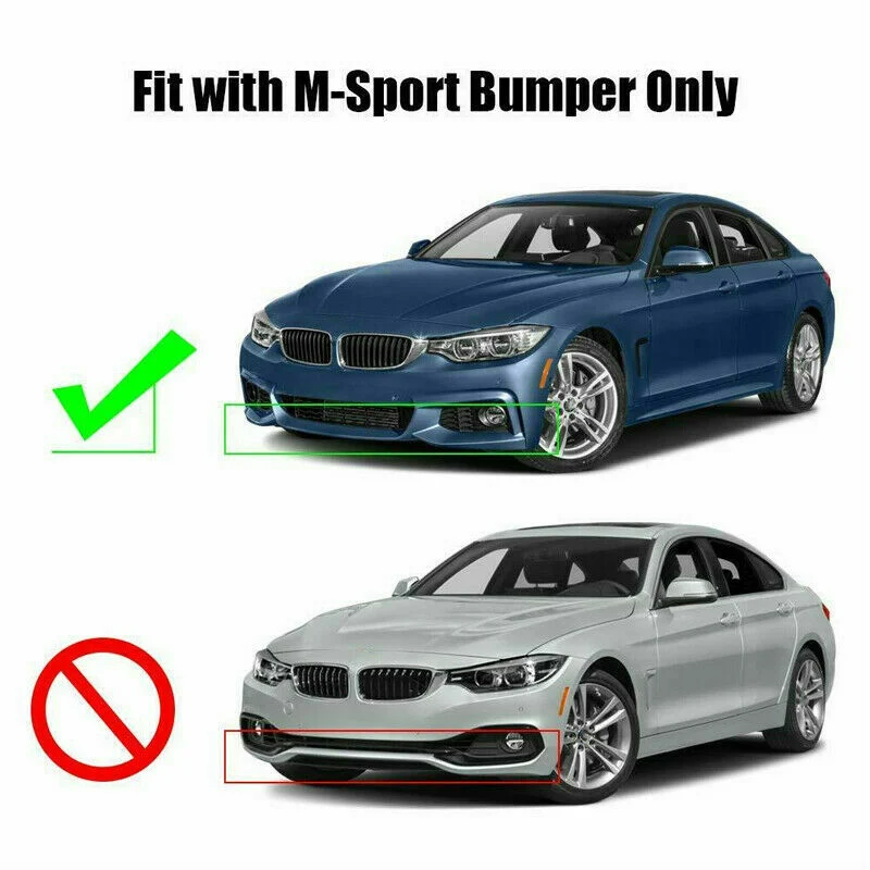 3 Pieces Grills Assembly Compatible with 2013-2020 BMW F32 F33 F36 428i M Sport Front Lower Grille + Fog Lights Grille Magickit