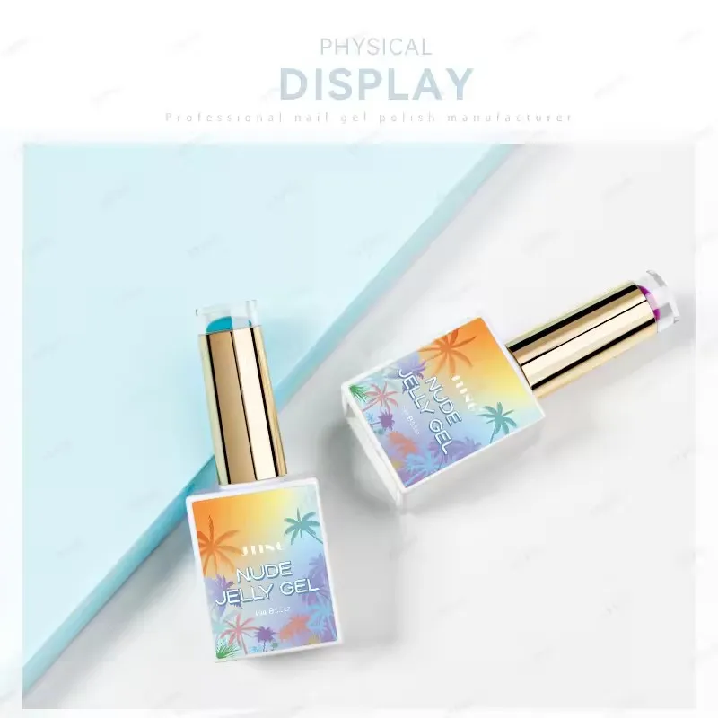 ชุดยาทาเล็บเจลสีชมพูนู้ด Eleanos 48 สี แบบเจลลี่ใส พร้อมสมุดแสดงสี ปกปิดเต็มรูปแบบ ล้างออกได้ด้วยน้ำยาล้างเล็บเจล ใช้กับหลอดไฟยูวีและแอลอีดี ขนาด 15 มล.