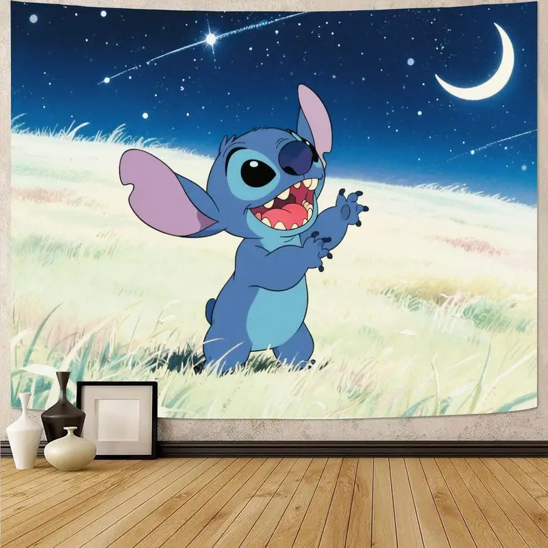 

1 шт., милый гобелен с рисунком звездной ночи, полиэстер, настенный домашний декор для детской комнаты и фанатов