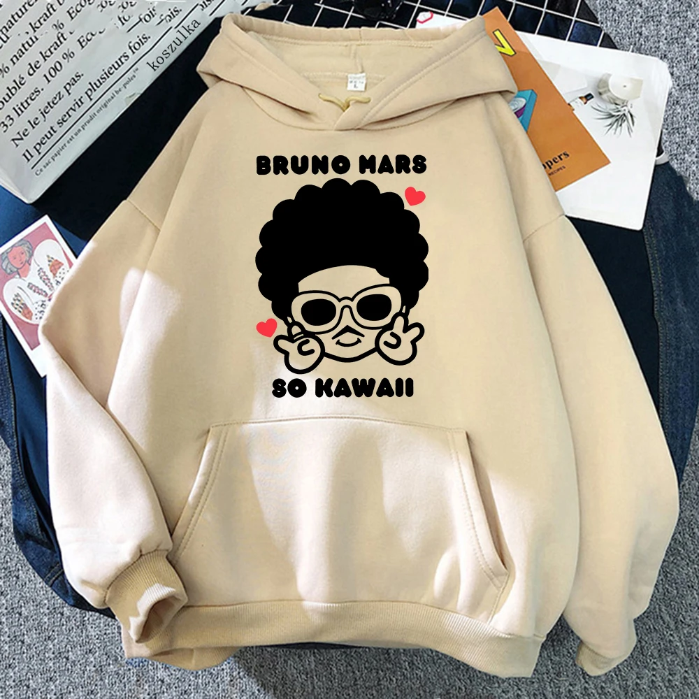 Bruno Mars Concert Merch Kawaii Heart Peace Hoodie Women Harajuku Hoodies Unisex Autumn Winter Aesthetic Pullovers Sweatshirt