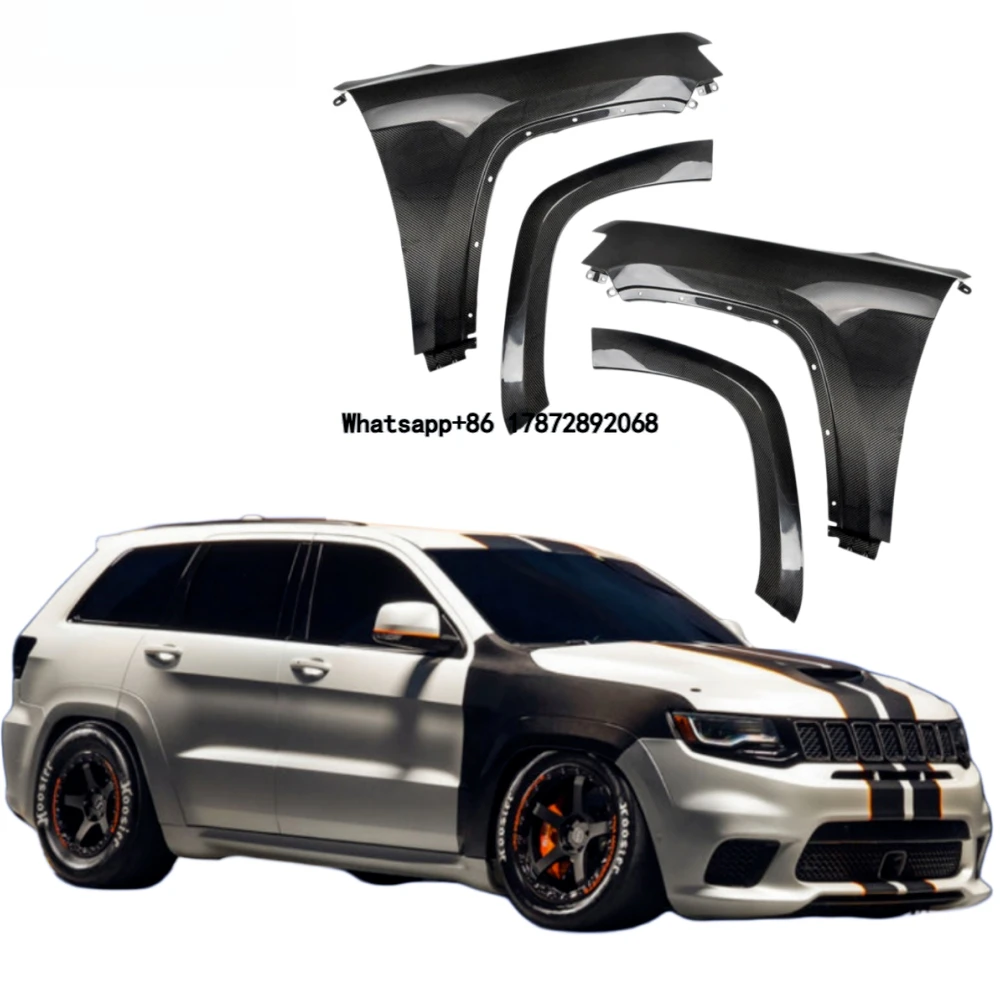 

High Quality ChaoMing Wet Carbon Fiber Fender Flares for 2014-2023 Grand Cherokee Upgrade R Style