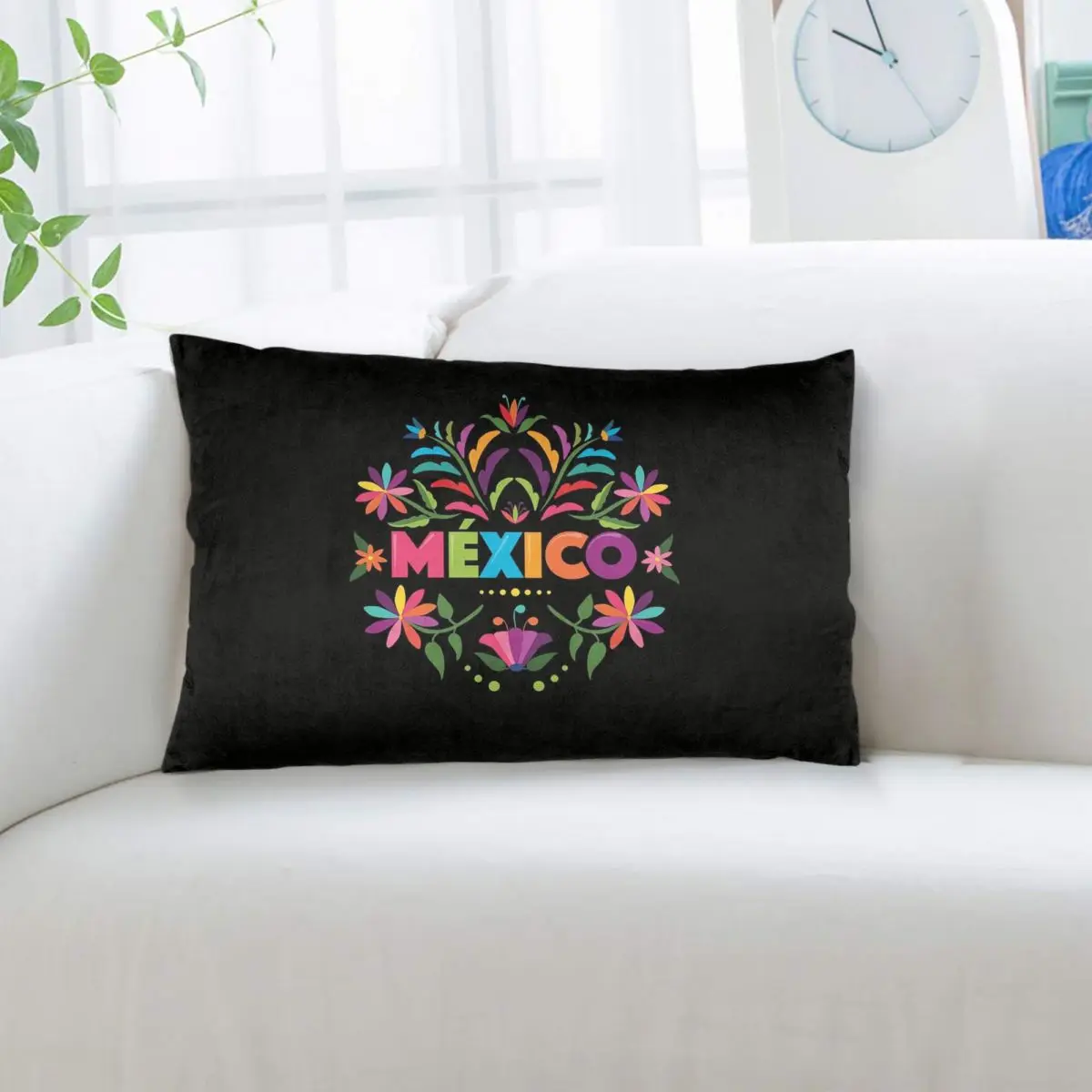 Colorful Mexican Traditional Pattern Rectangle Pillowcase Cushion Cover Decor Bedroom Bed Home Comfort Throw Pillow