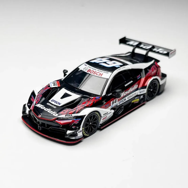 

MINIGT 1:64 Honda NSX GT500 No. 64 Alloy Simulation Car Model Collection Display Ornament Toy Gift