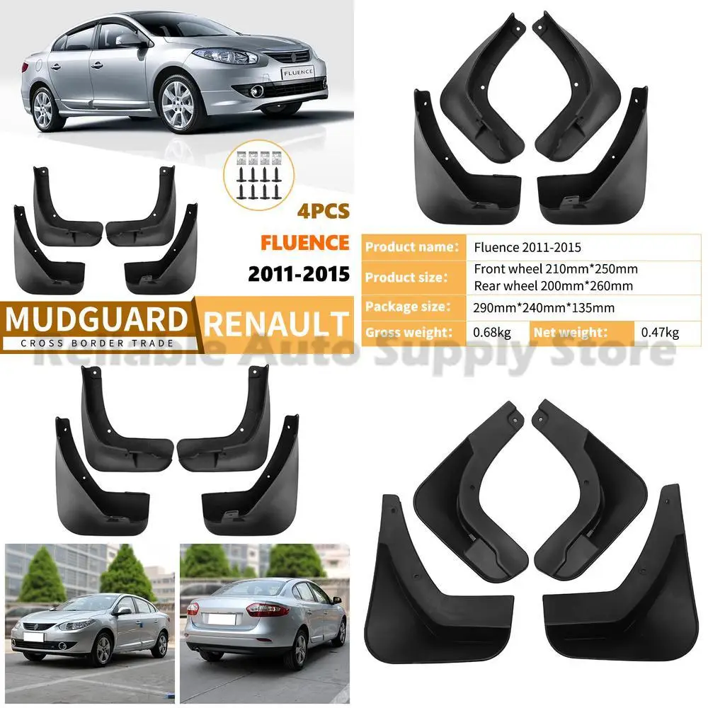 

For Renault Fluence 2011-2015 Front and Rear Mudguard Rubber Auto Parts High Quality Durable Car Accessories Top Selling Premium