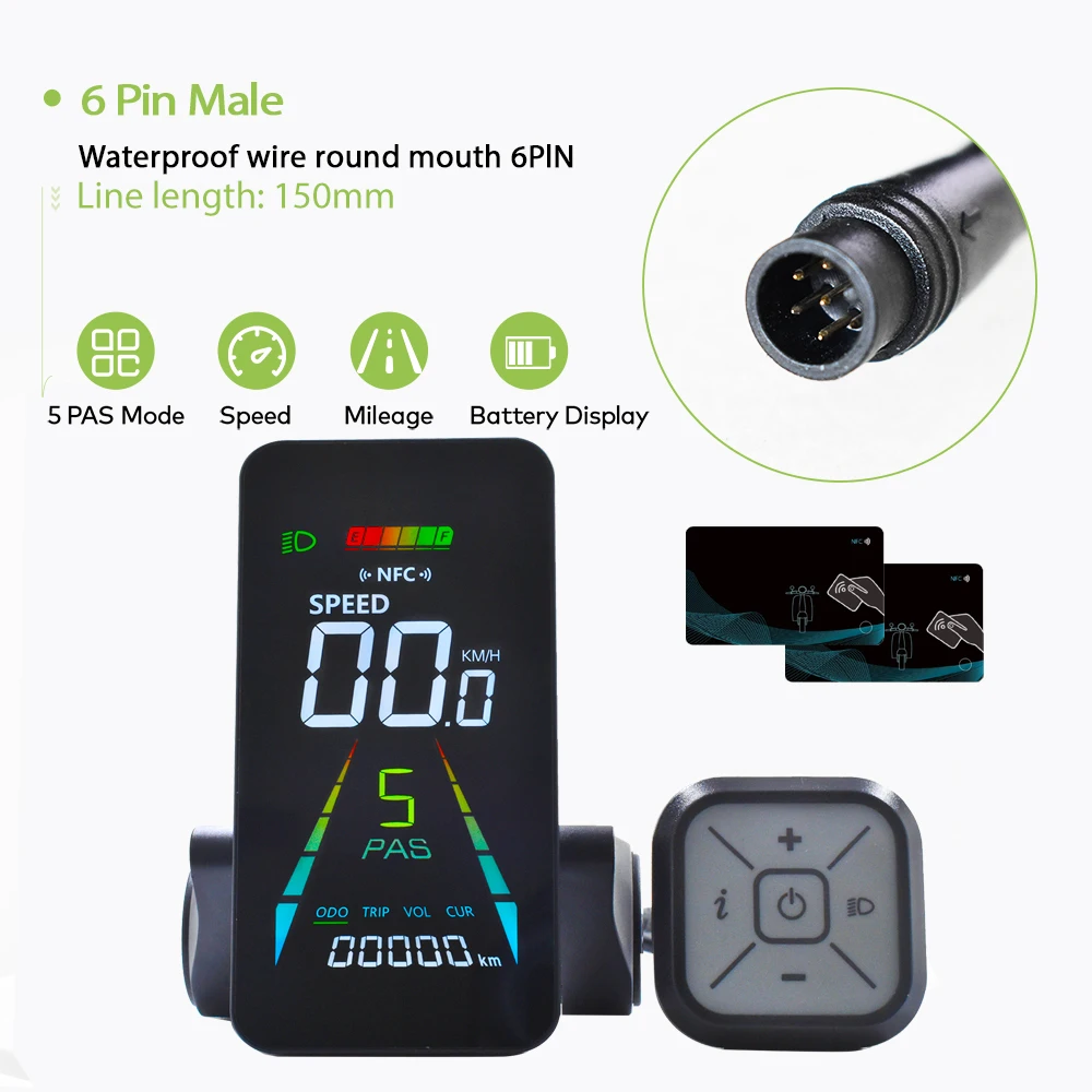 F4【UART2】Turn On The NFC-scherm Elektrische fietsdisplay Ebike-accessoires 24V/36V/48V/60V Fietscomputer Fietssnelheidsmeter